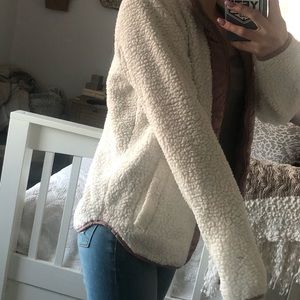 Abercrombie and Fitch zip up Sherpa